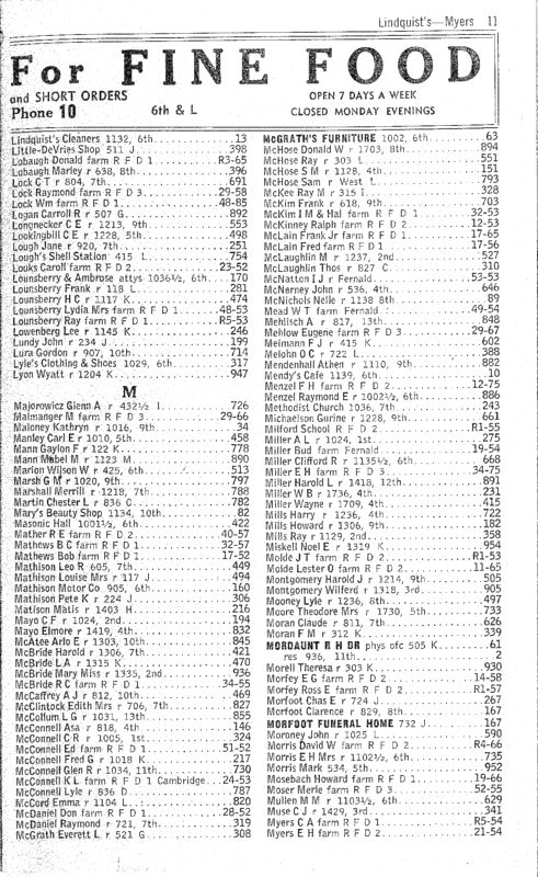 Nevada, Iowa 1948 Phone Directory image 13